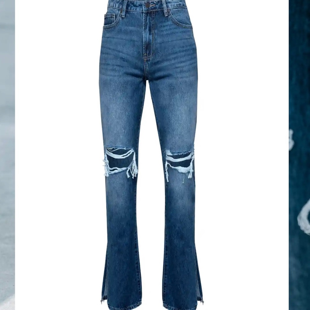 NWT VICI high rise distressed denim jeans size 27